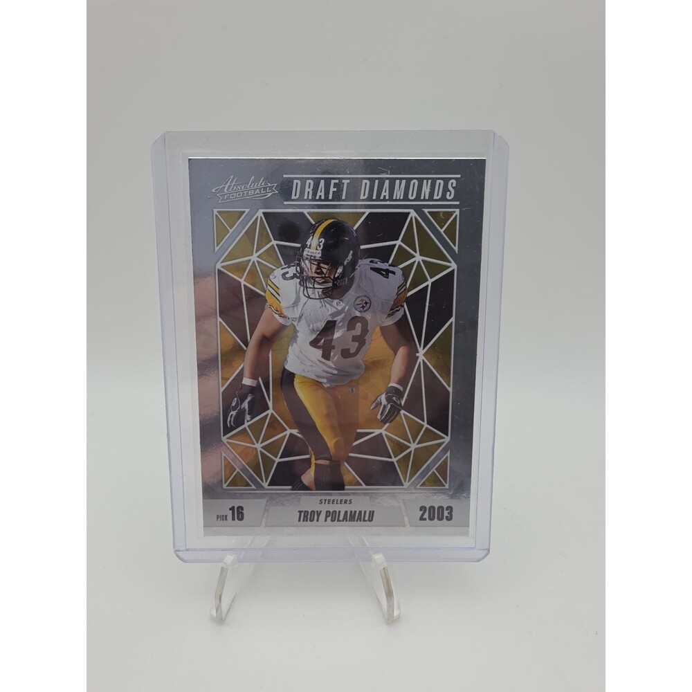 2024 Absolute Football Troy Polamalu Draft Diamonds Insert #DD-TPU Steelers NM